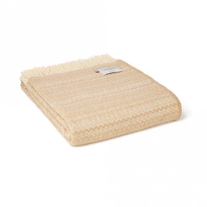Tweedmill Textiles Oatmeal Fair Isle Pure New Wool Throw