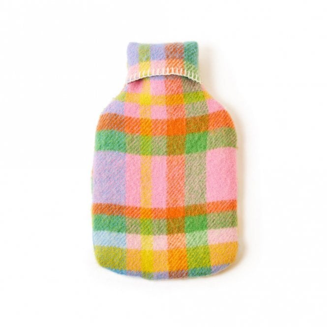 Tweedmill Textiles Rainbow Check Pure New Wool Hot Water Bottle