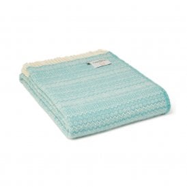 Spearmint Fair Isle Pure New Wool Throw