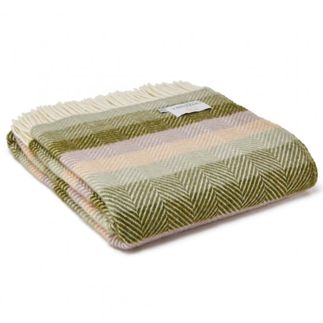 Tweedmill Textiles Stripe Botanical Pure New Wool Throw