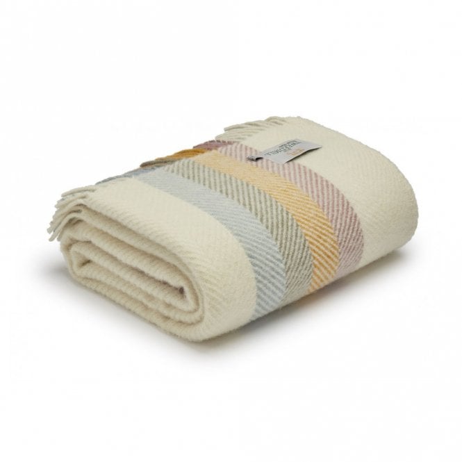 Tweedmill Textiles Stripe Primrose Pure New Wool Throw