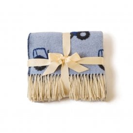 Tractor Merino Wool Baby Blanket