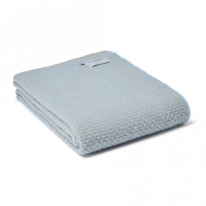Tweedmill Textiles Twill Oatmeal & Duck Egg Pure New Wool Throw