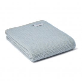Twill Oatmeal & Duck Egg Pure New Wool Throw