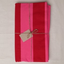 Red and Pink Stripe Tablecloth