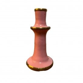 Tamegroute Pottery Candlestick - Pink