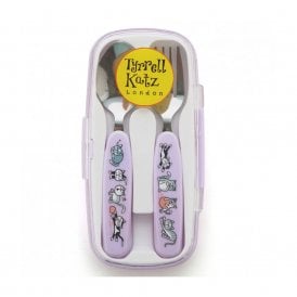 Cats Melamine Cutlery Set in Case