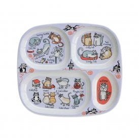 Cats Melamine Divider Plate