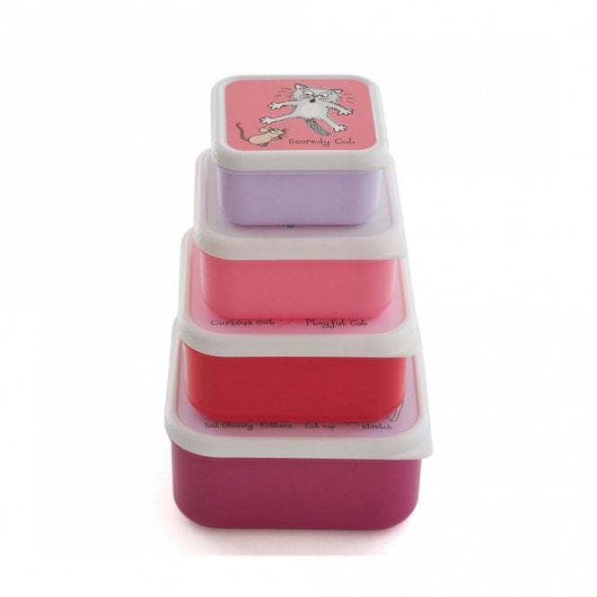 Tyrrell Katz Cats Set of 4 Snack Boxes