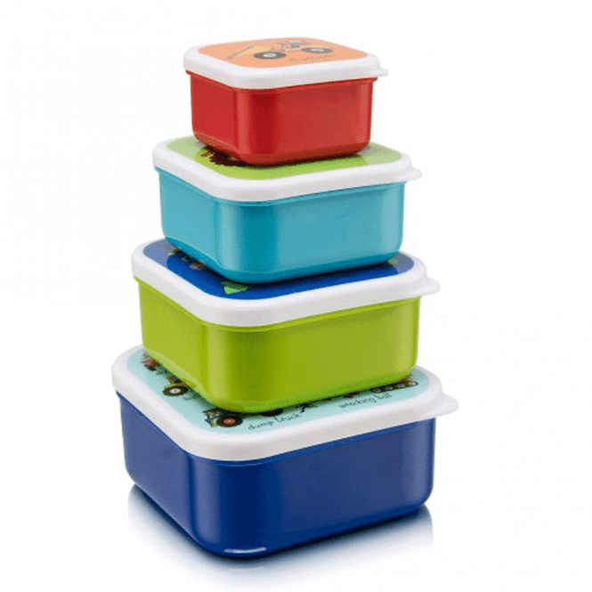 Tyrrell Katz Trucks Set of 4 Snack Boxes