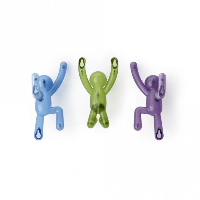 Umbra Buddy Pin-Point Assorted Colour Set of 3 Wall Hooks
