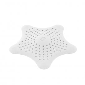 White Starfish Shower Drain & Sink Hair Catcher