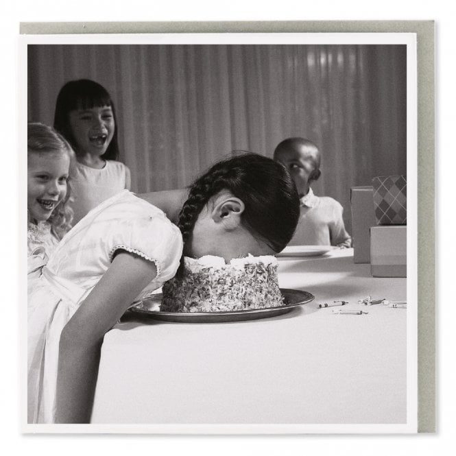 USTUDIO Design Cake Face Photographic Greetings Card