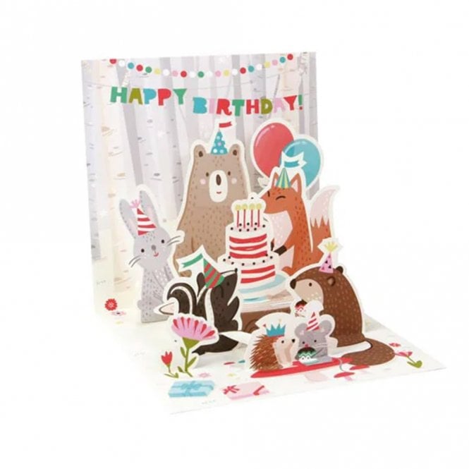 UWP Luxe Woodland Animals 3D Layered Birthday Card