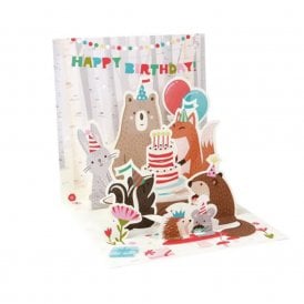 Woodland Animals 3D Layered Birthday Card
