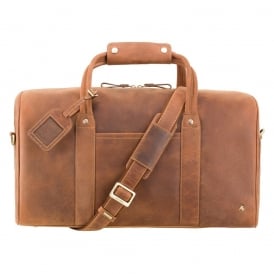 Explorer Leather Weekend Bag/Holdall - Havana Tan