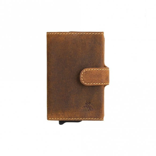 Visconti Fireblade Cash & Card Leather Wallet - Oil Tan