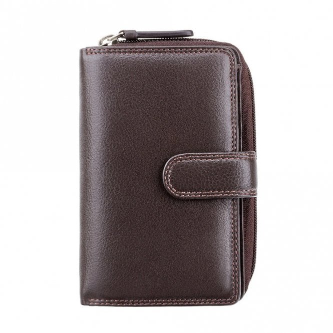 Visconti Madame Cash & Coin Leather Purse - Chocolate