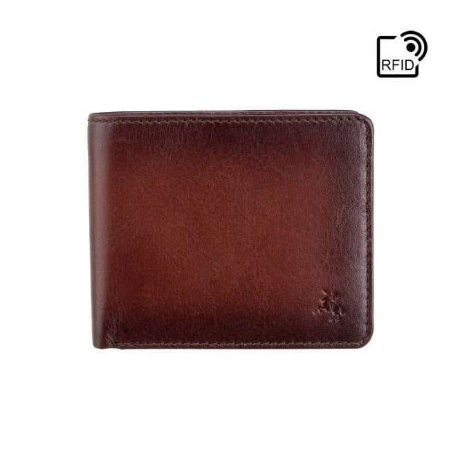 Visconti Milo Card & Cash Leather Wallet - Burnished Tan