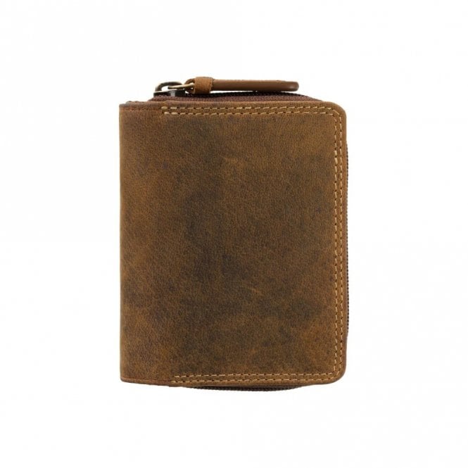 Visconti Rocket Small Cash & Coin Leather Purse - Oil Tan