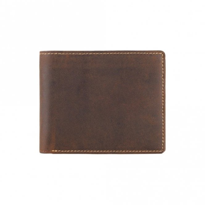 Visconti Shield Slim Cash & Coin Leather Wallet - Oil Tan