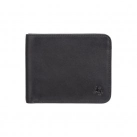 Trim Cash & Card Slim Leather Wallet - Black & Orange