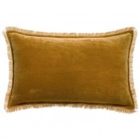 Fara Velvet Rectangular Cushion - Bronze