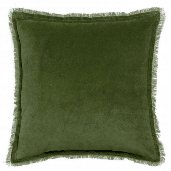 Vivaraise Fara Velvet Square Cushion - Eucalyptus