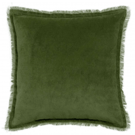 Fara Velvet Square Cushion - Eucalyptus