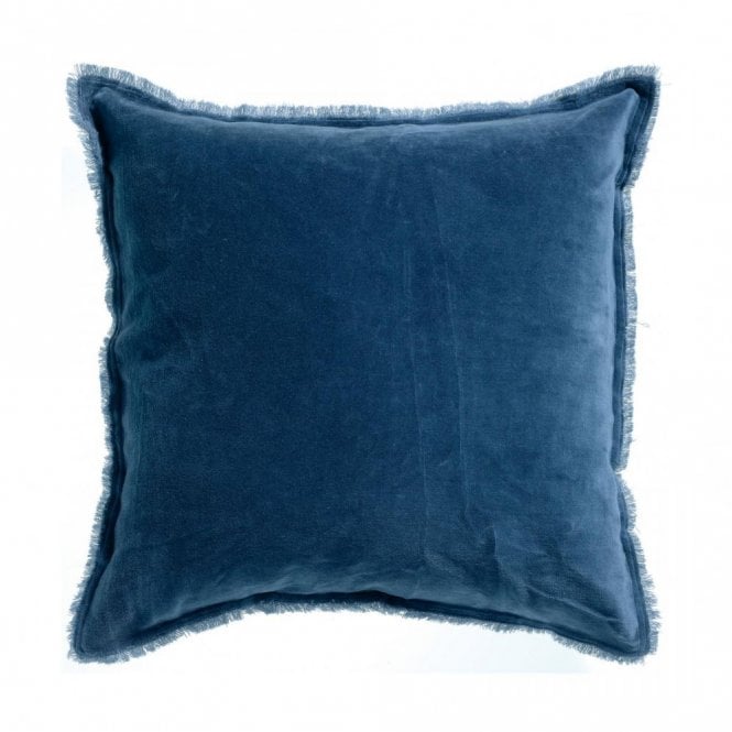 Vivaraise Fara Velvet Square Cushion - Touareg Blue
