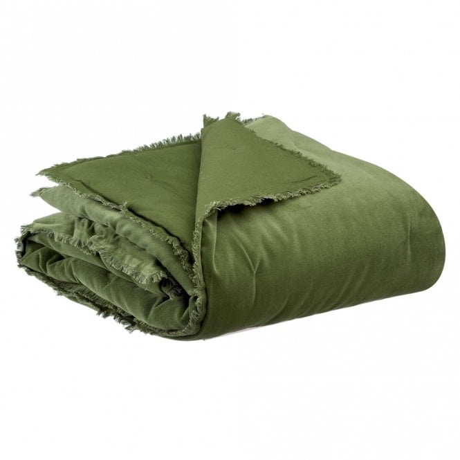 Vivaraise Fara Velvet Throw - Eucalyptus
