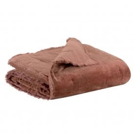 Fara Velvet Throw - Rose