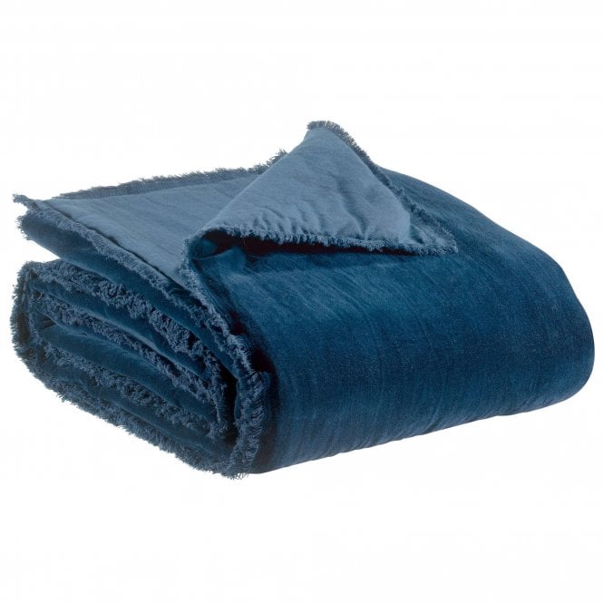 Vivaraise Fara Velvet Throw - Tuareg Blue
