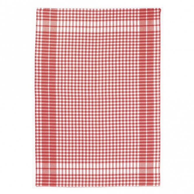 Vivaraise Petite Checked Red Tea Towel