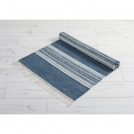 Austell Classic Blue Small Cotton Rug