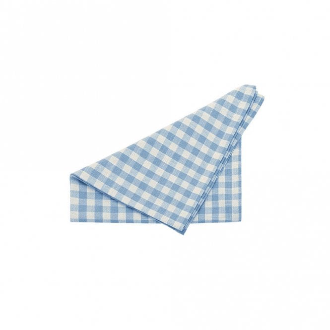 Walton & Co Blue Gingham Fabric Napkin
