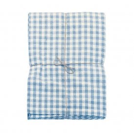 Blue Gingham Tablecloth 130 x 230 cm