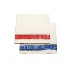 Blue Linen Glass Cloth Tea Towel