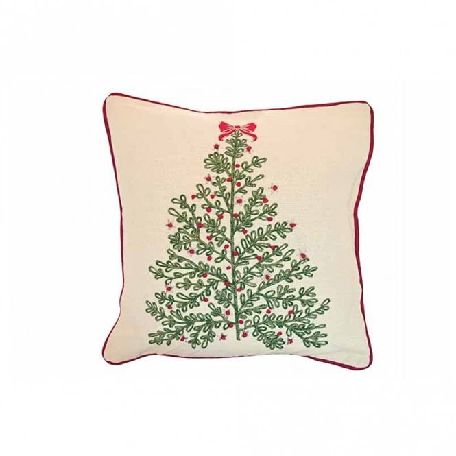 Walton & Co Christmas Tree with Bow Cushion