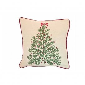 Christmas Tree with Bow Cushion