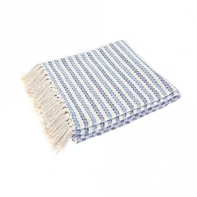 Walton & Co Cowrie Blue Recycled Cotton Throw