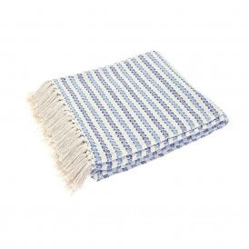 Cowrie Blue Recycled Cotton Throw