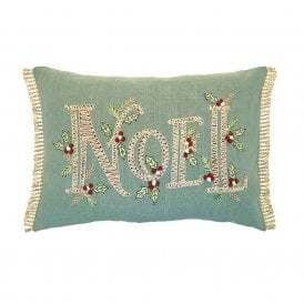 Embroidered Noel Cushion