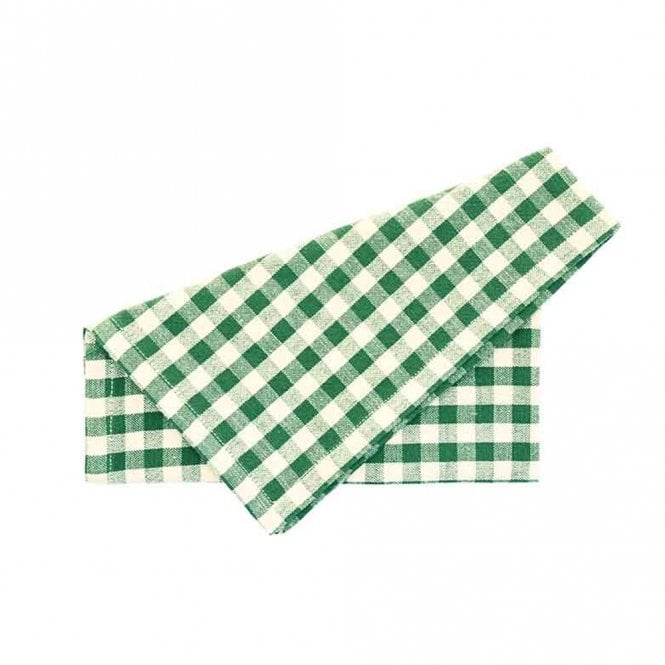 Walton & Co Foliage Green Gingham Fabric Napkin