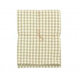 Pale Olive Gingham Tablecloth 130 x 180 cm
