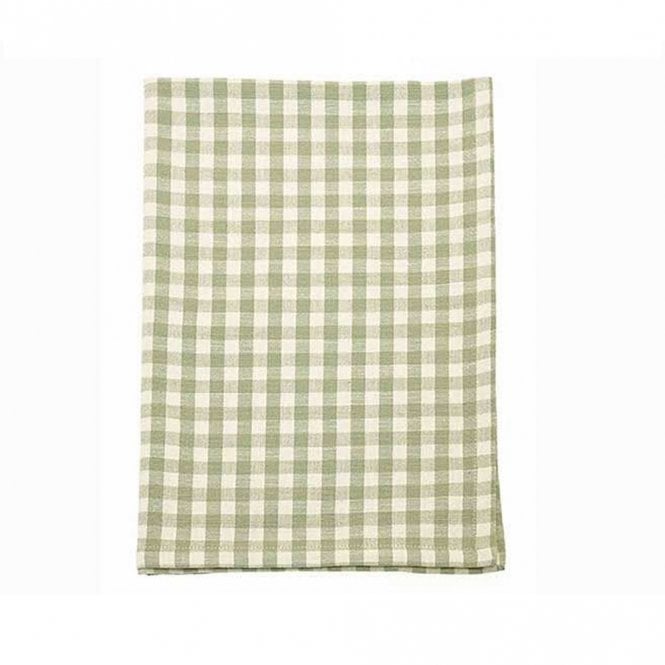 Walton & Co Pale Olive Gingham Tea Towel