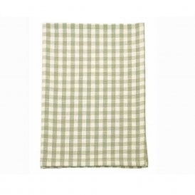 Pale Olive Gingham Tea Towel