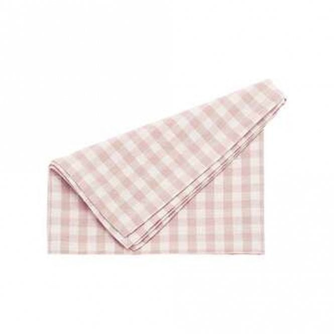 Walton & Co Pink Gingham Fabric Napkin 