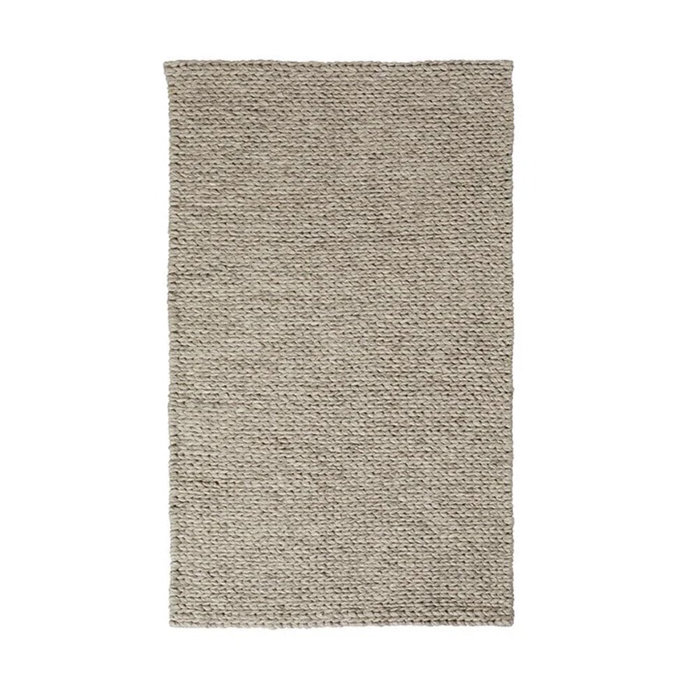 Walton & Co Taupe Plait Wool Rug