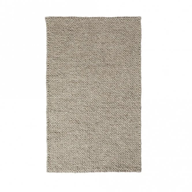 Walton & Co Taupe Plait Wool Rug